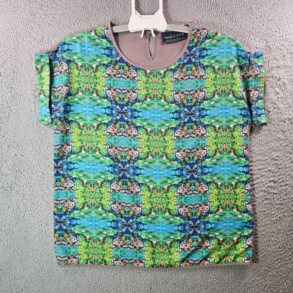 Vida Top Women Medium Geometric Print Artsy Museum Popover